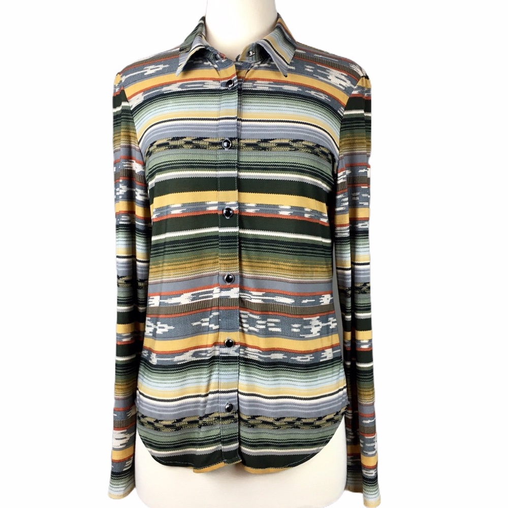 Double D Ranch Western Style Button Up Shirt Small